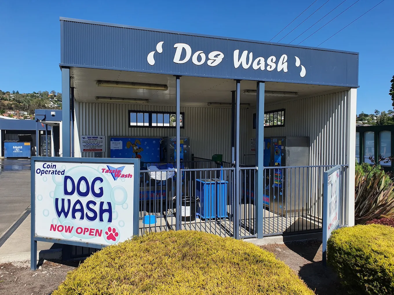 Coin-operated dog wash at Tassie Wash South Launceston